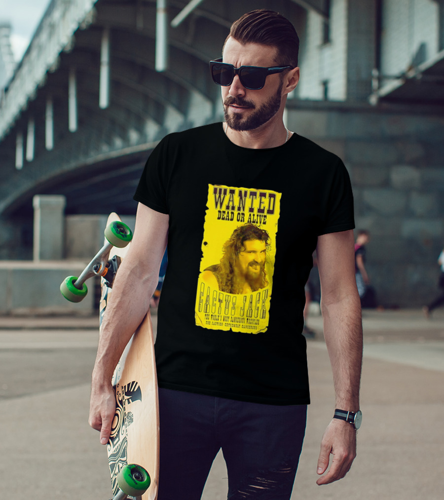 Jamie Hayter Iconic Cactus Jack Wanted Dead Or Alive Yellow T-Shirt