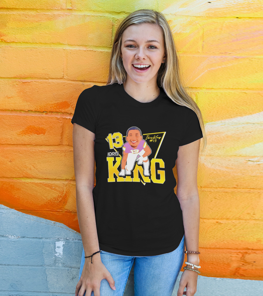 Idris King 13 Tennessee Tech Football Caricature T-Shirt