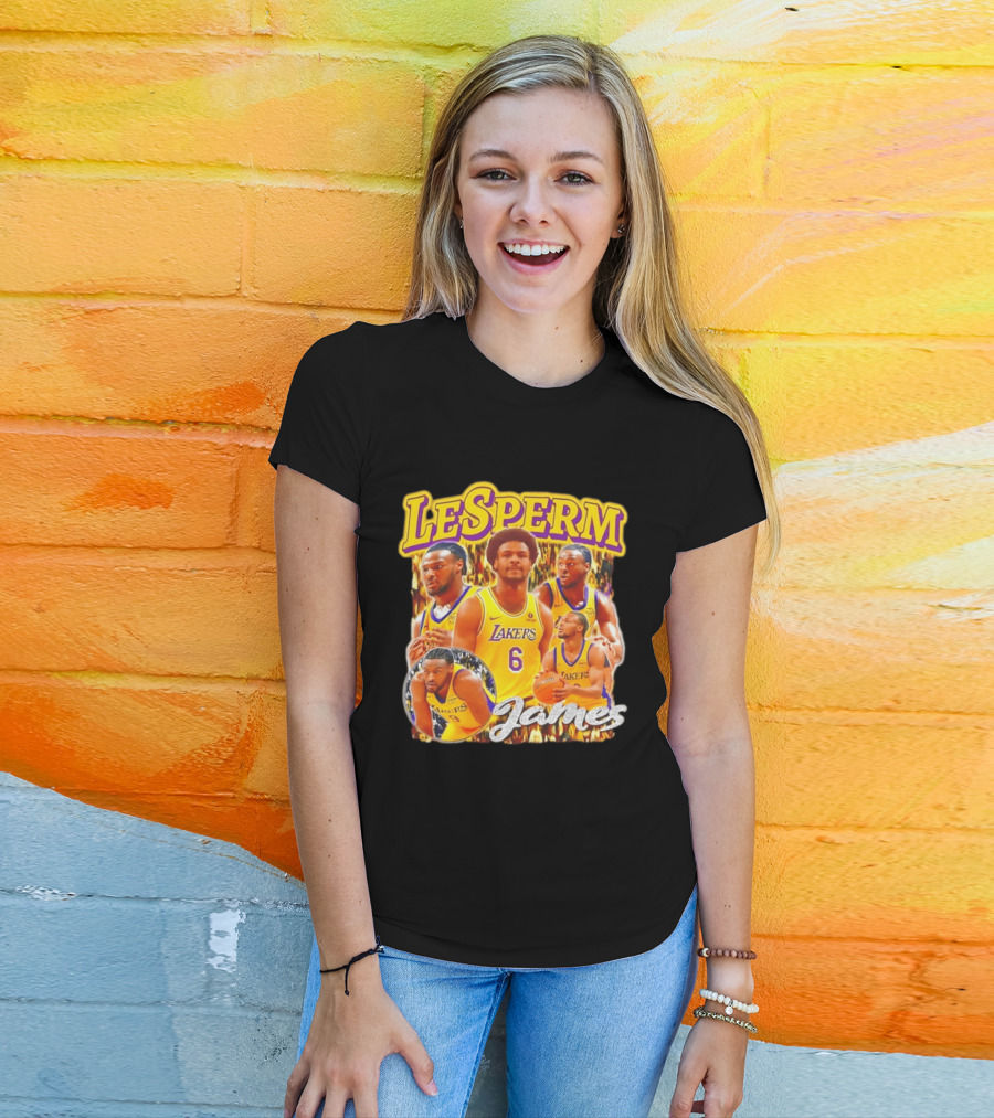 LeSperm James Lakers 90s Bootleg T-Shirt