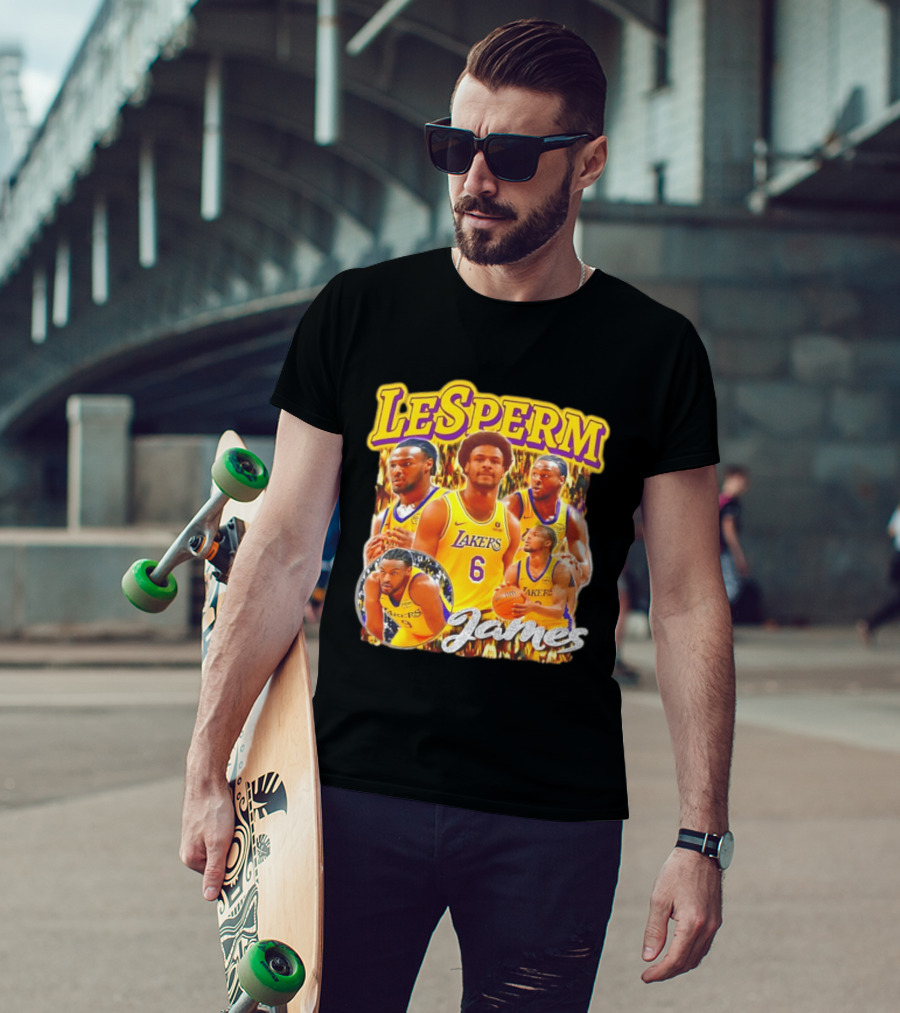 LeSperm James Lakers 90s Bootleg T-Shirt
