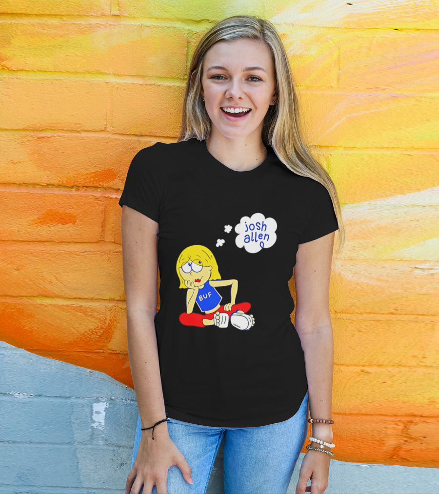 BUF Girl Thinking About Josh Allen Buffalo Bills T-Shirt