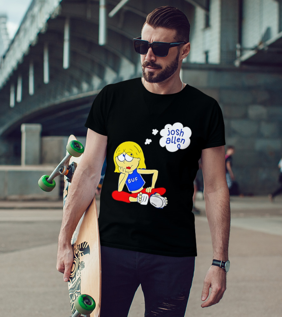 BUF Girl Thinking About Josh Allen Buffalo Bills T-Shirt