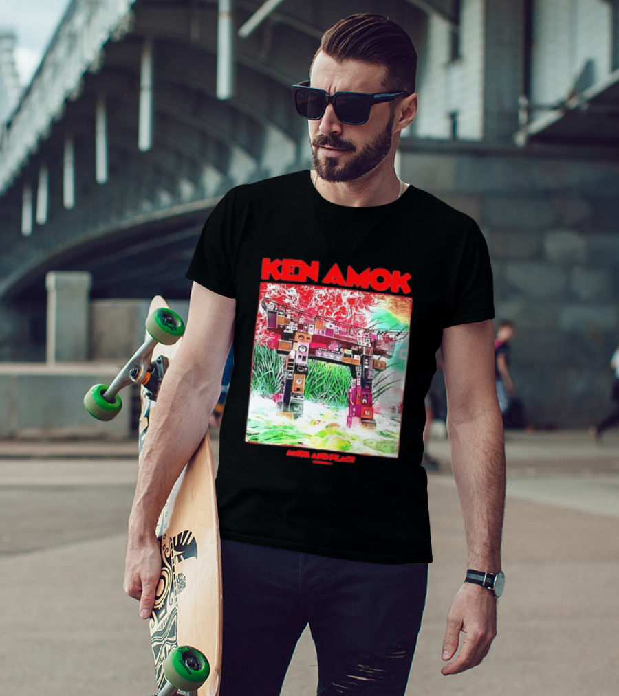 Ken Amok Amok And Peace Speaker Torii Technicolor Gateway T-Shirt