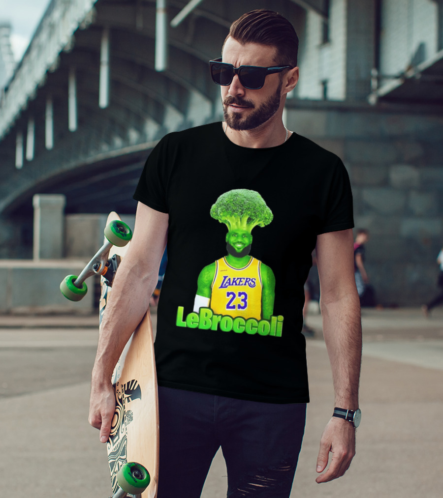 LeBron James Los Angeles Lakers LeBroccoli Lebron 23 NBA Basketball T-Shirt