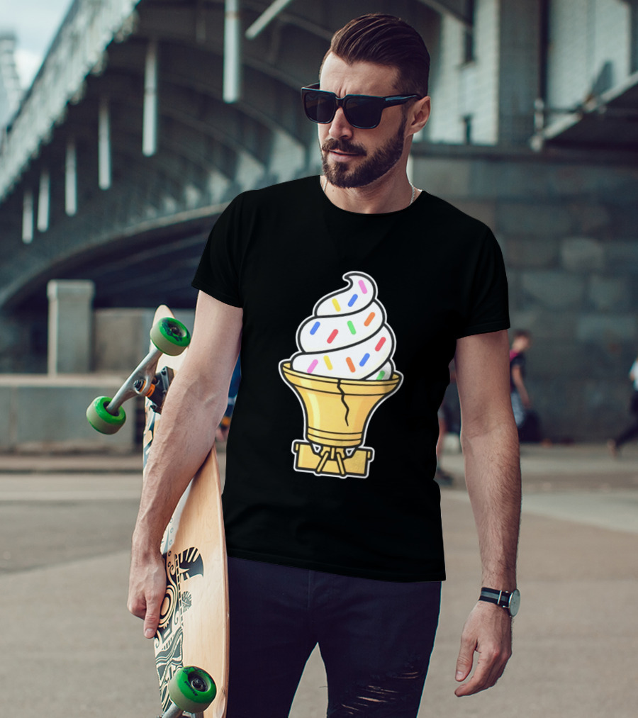 Liberty Bell Ice Cream Cone With Sprinkles Philly T-Shirt