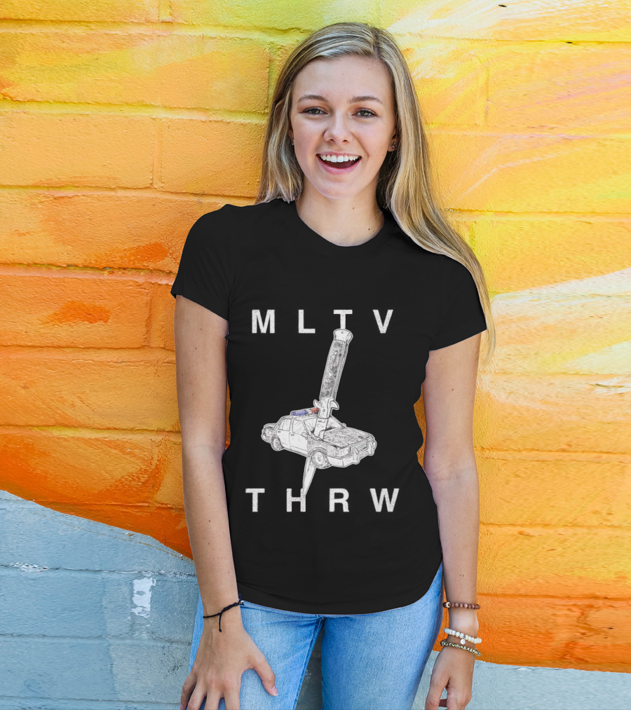 MLTV THRW Police Car Knife Punk T-Shirt