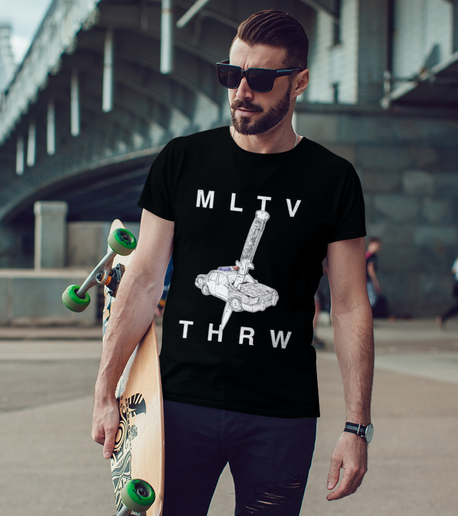 MLTV THRW Police Car Knife Punk T-Shirt