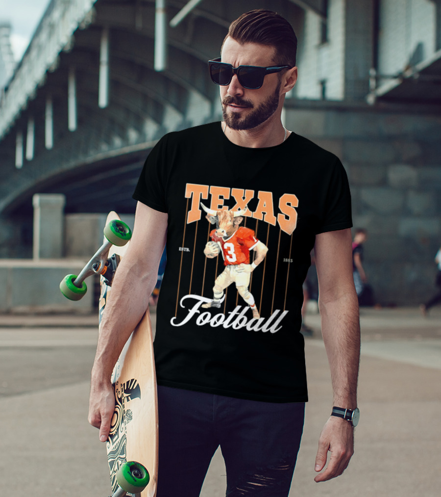 Texas Football Longhorns Estb 1883 Retro Player Jersey T-Shirt