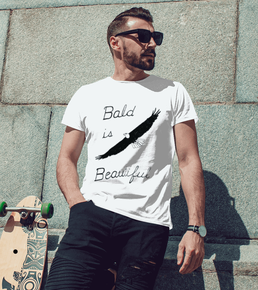 Bald Is Beautiful Hair Loss Eagle Bald Eagle T-Shirt