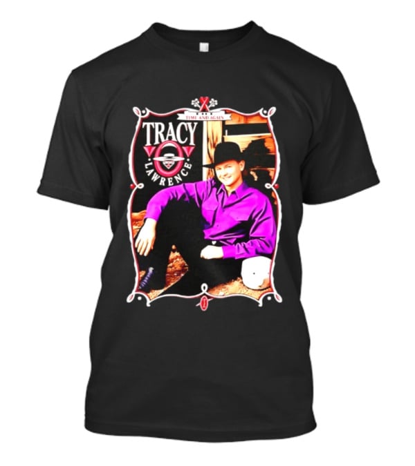 Tracy Lawrence Time And Again Country Music Purple Suit Cowboy Hat T-Shirt