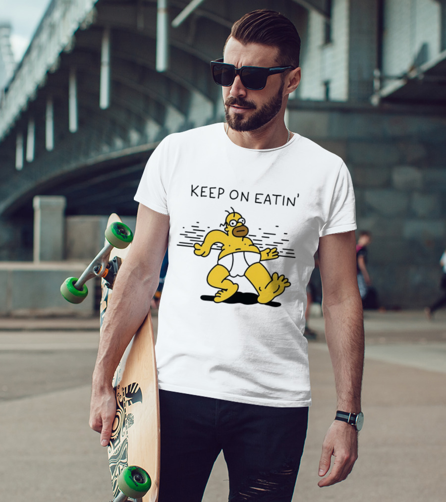Homer Simpson Keep On Eatin' The Simpsons Walking T-Shirt