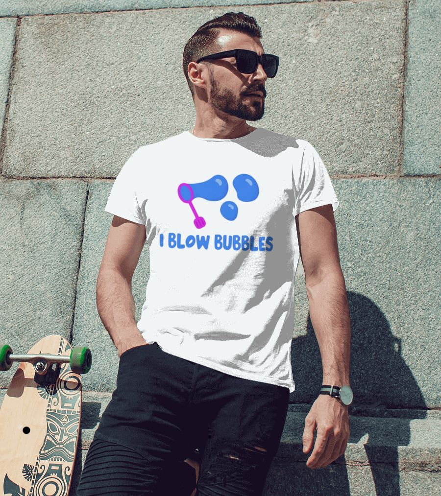 I Blow Bubbles Bubble Wand Summer Fun Playful Adventure T-Shirt