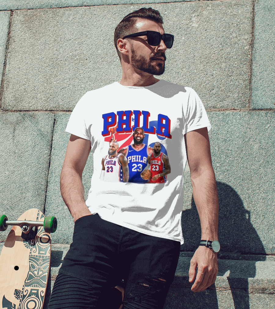 LeBron James Phila 23 Philadelphia Basketball T-Shirt