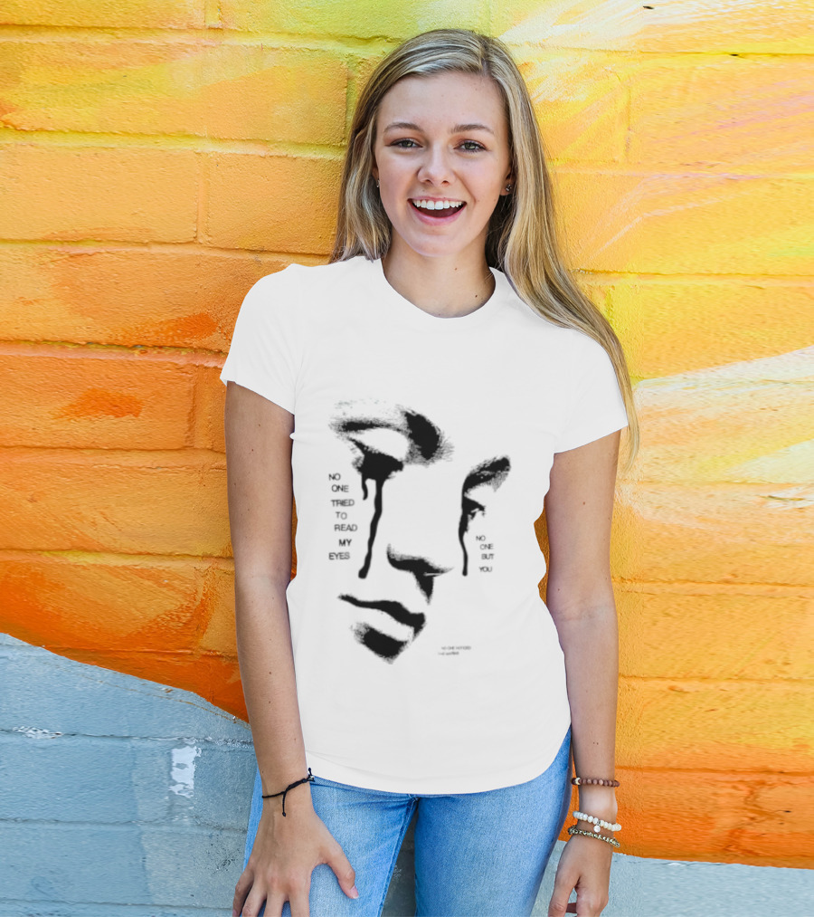 No One Tried To Read My Eyes The Marias Stylized Face T-Shirt