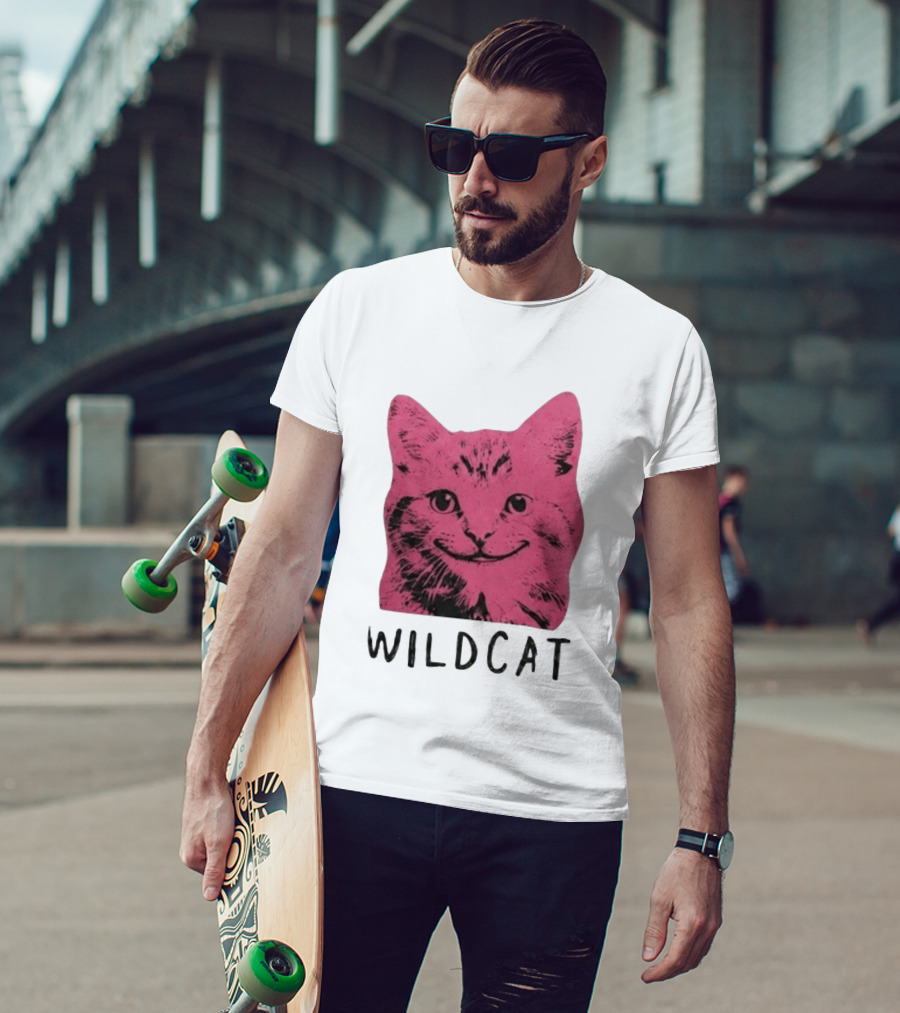 Wildcat Pink Cat Feline Animal T-Shirt