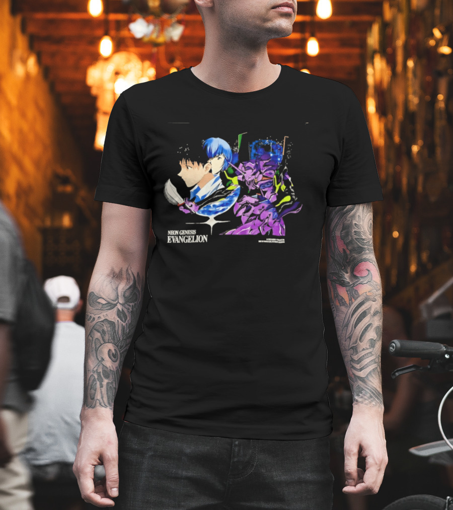 Neon Genesis Evangelion Shinji Ikari Rei Ayanami Eva Unit 01 Anime Iconic Characters T-Shirt