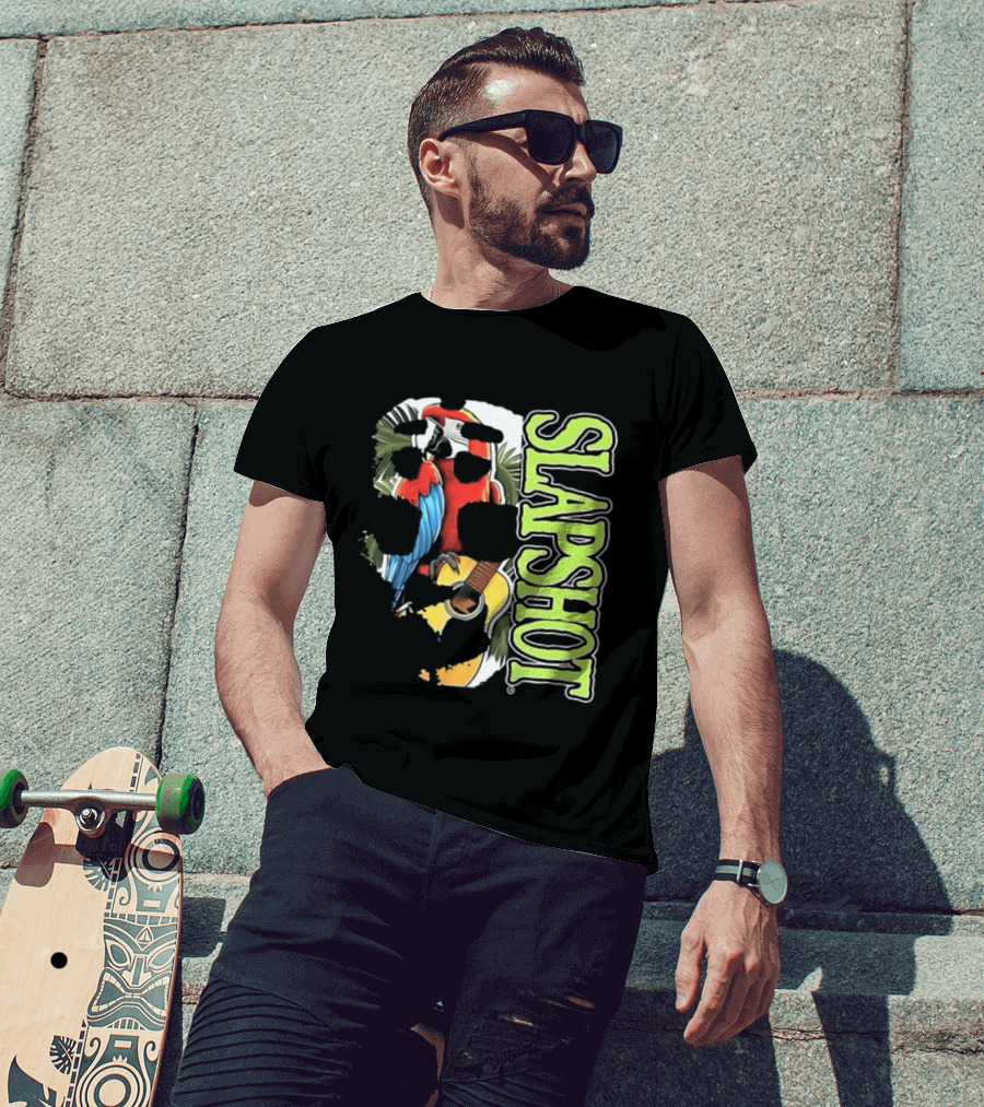 SLAPSHOT Parrot Wasting Away Boston Massachusetts 1985 2026 Two Sided T-Shirt