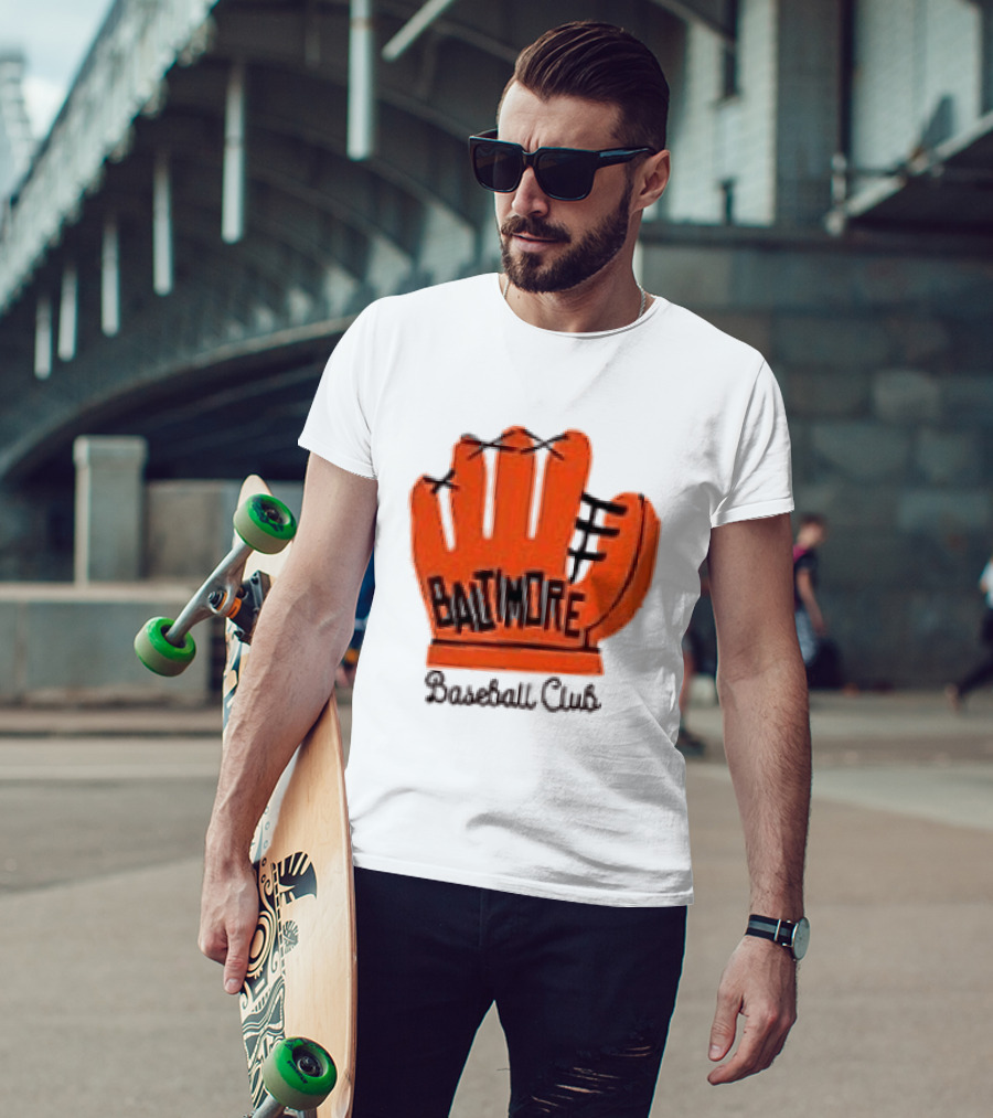 MLB Baltimore Orioles Baseball Club Orange Glove Always Better In Baltimore T-Shirt