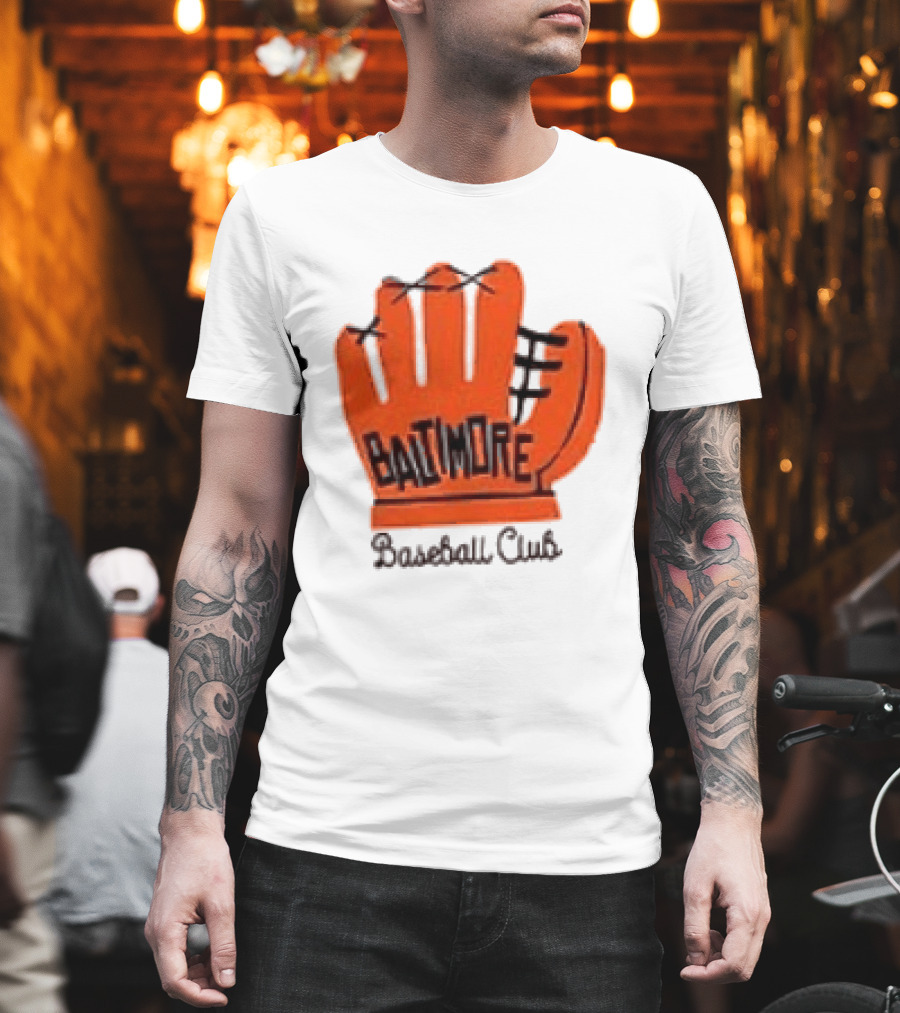 MLB Baltimore Orioles Baseball Club Orange Glove Always Better In Baltimore T-Shirt