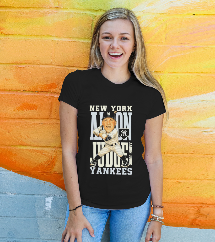 New York Yankees Aaron Judge Baseball Caricature Yankees T-Shirt