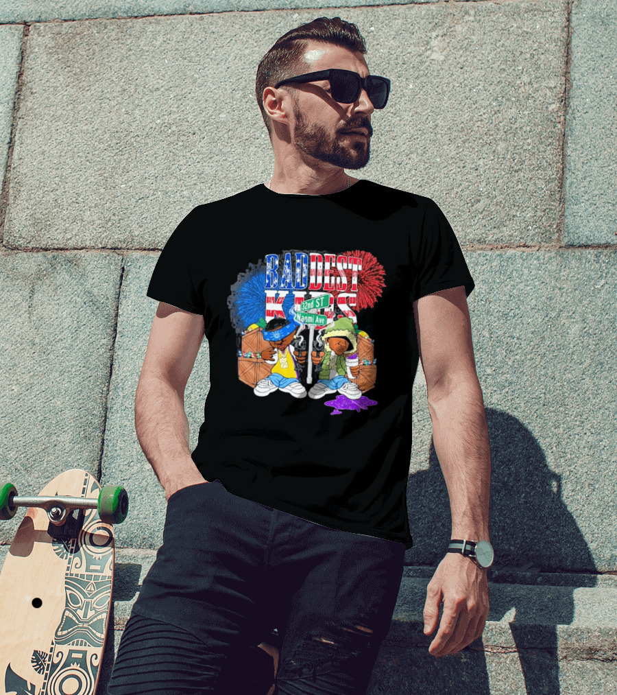 Baddest Kids 32nd St Naomi Ave Streetwear Adam22 Jaden Newman T-Shirt