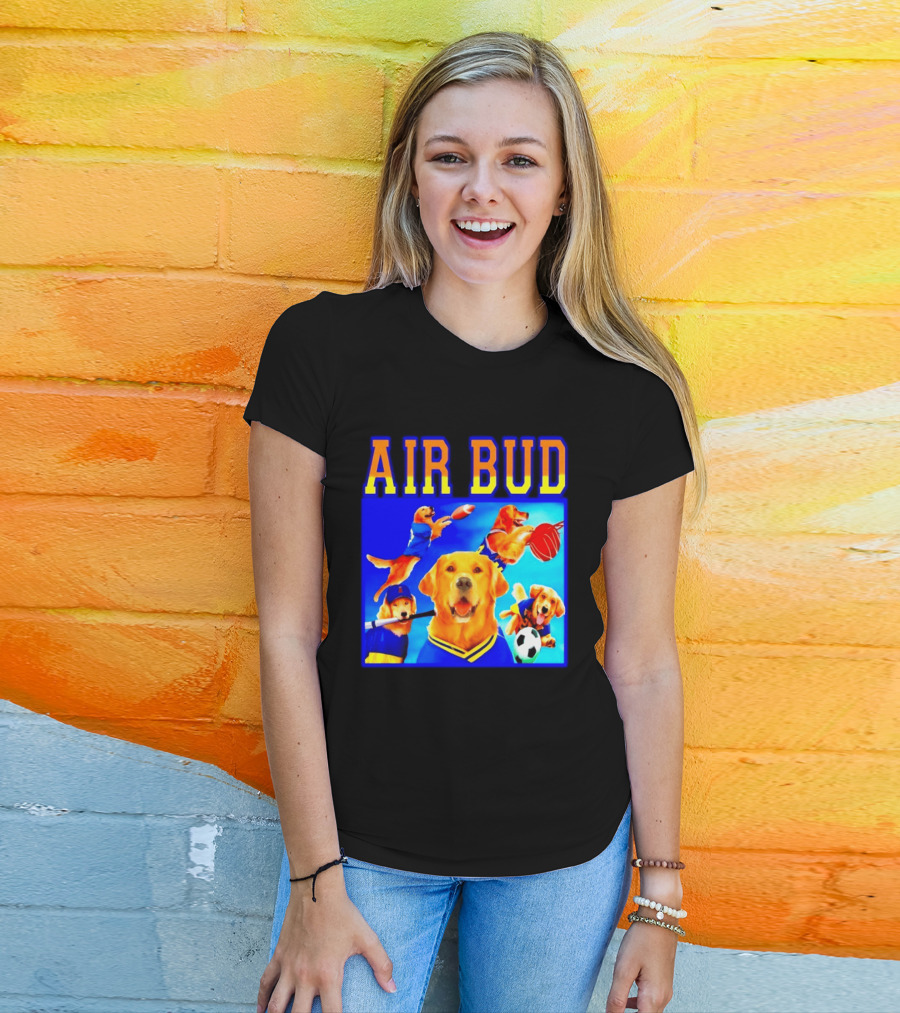Air Bud Golden Retriever Basketball Football Soccer Sports Collage T-Shirt
