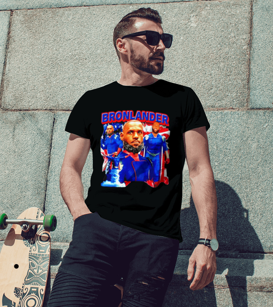 LeBron James Bronlander Basketball Superhero Fusion T-Shirt