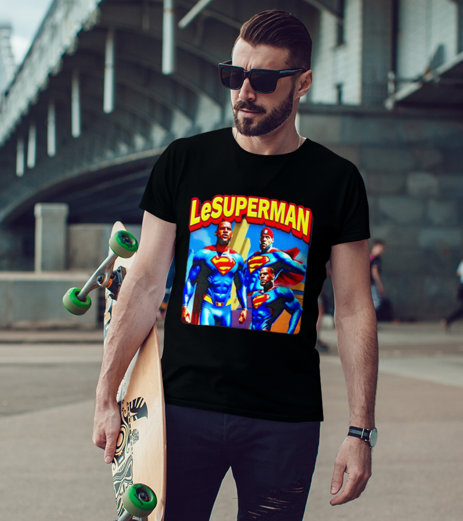 LeBron James LeSuperman Philadelphia 76ers Superhero T-Shirt