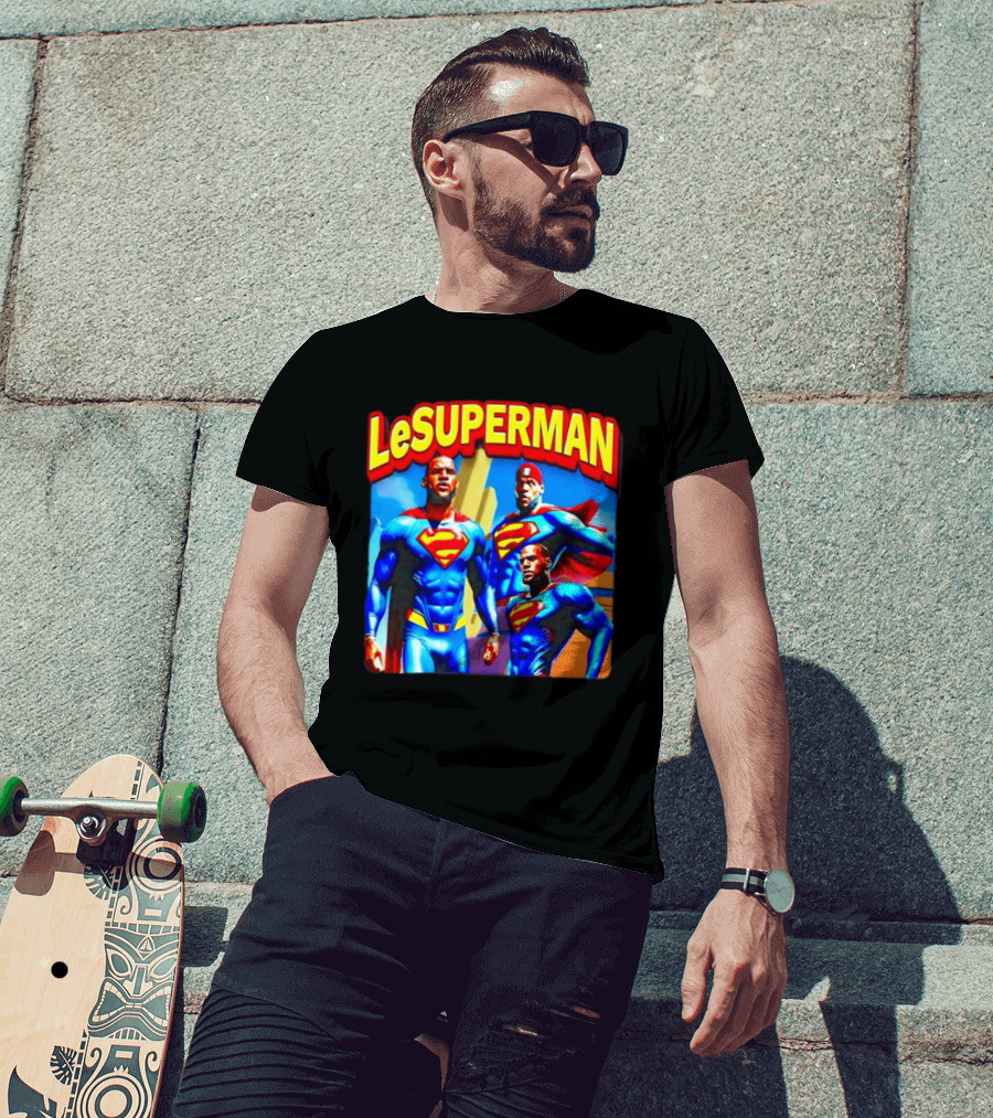 LeBron James LeSuperman Philadelphia 76ers Superhero T-Shirt