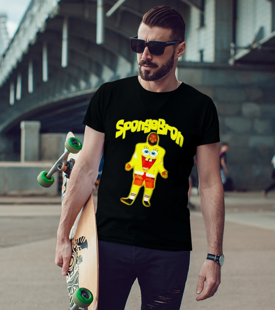 SpongeBron LeBron James Los Angeles Lakers T-Shirt