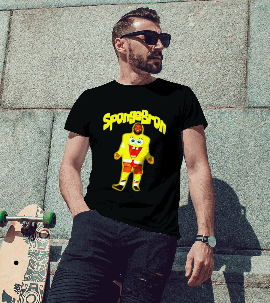 SpongeBron LeBron James Los Angeles Lakers T-Shirt