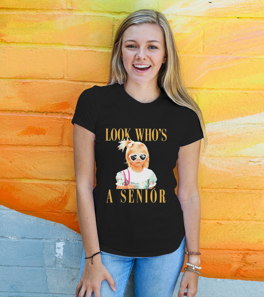 Look Who's A Senior Heart Sunglasses Little Girl Senior Graduation T-Shirt