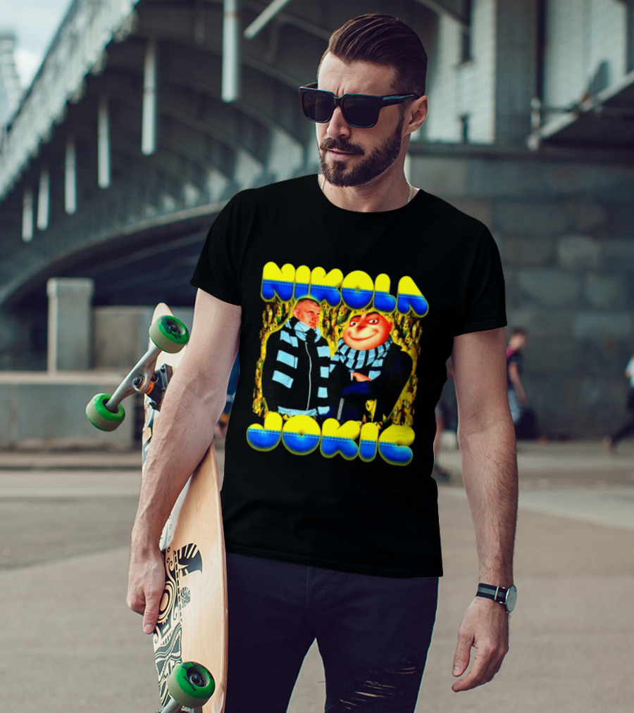 Nikola Jokic Denver Nuggets Gru Minions Scarf T-Shirt