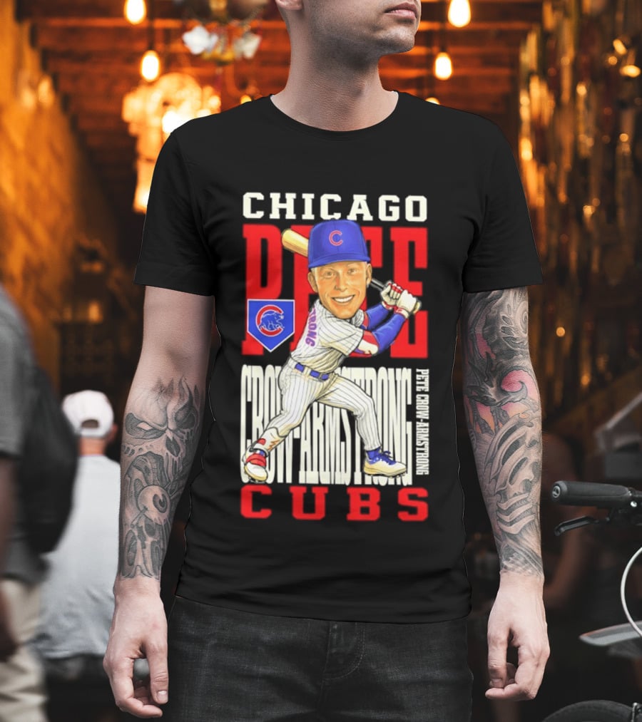 Chicago Pete Cubs Baseball Caricature Clash T-Shirt