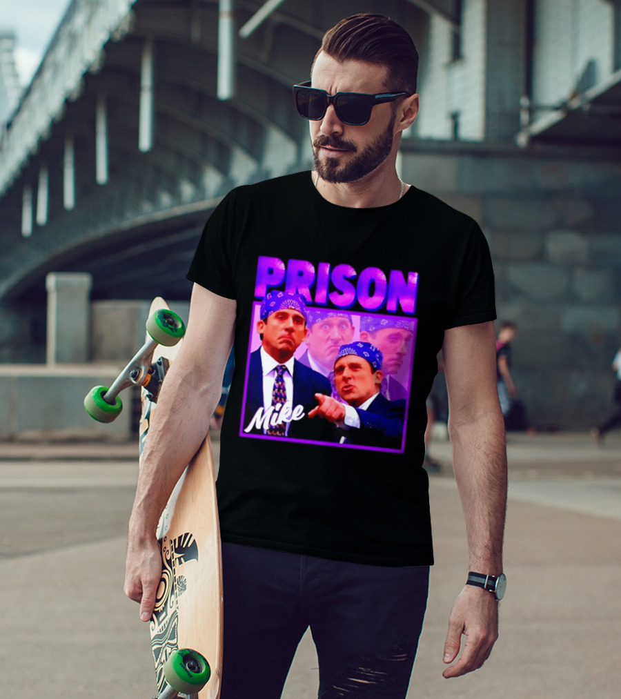 Prison Mike The Office Steve Carell Michael Scott Bandana Suit T-Shirt
