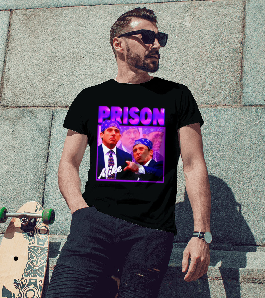 Prison Mike The Office Steve Carell Michael Scott Bandana Suit T-Shirt