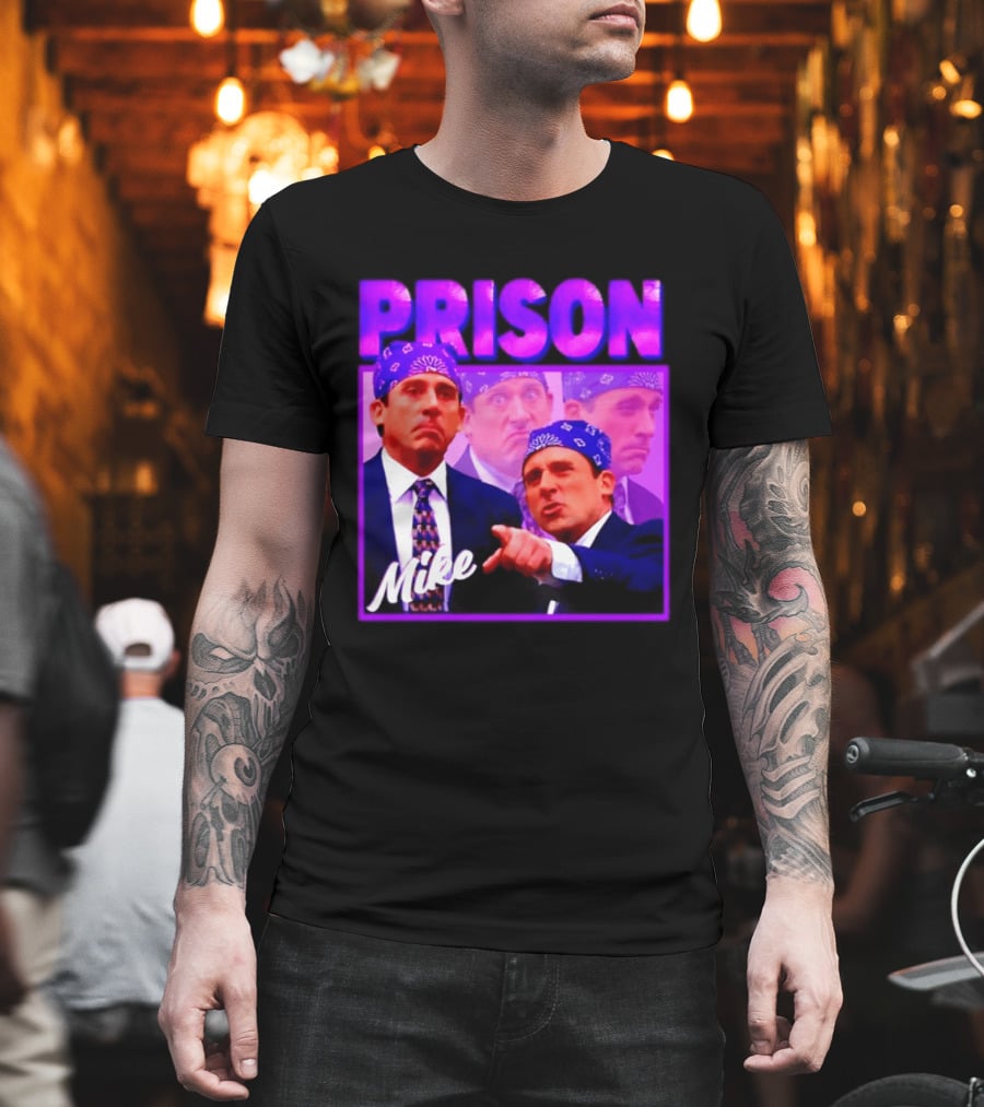 Prison Mike The Office Steve Carell Michael Scott Bandana Suit T-Shirt
