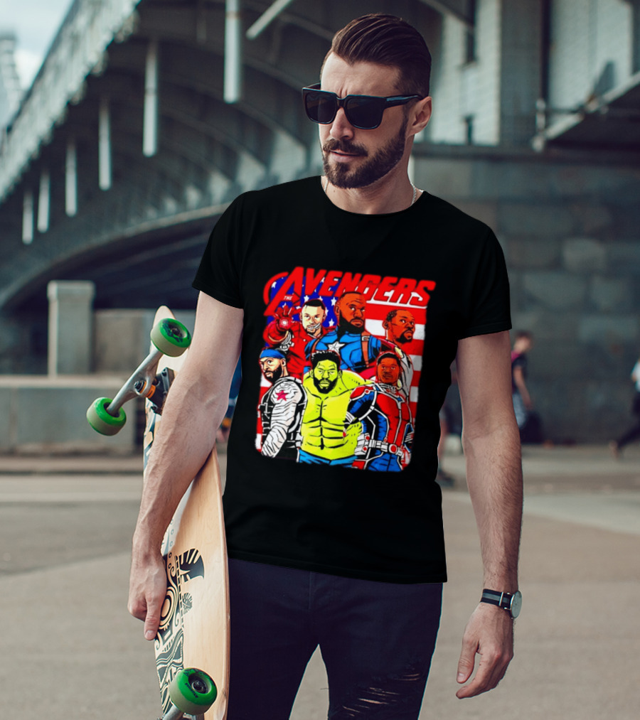 Avengers Basketball Superstars LeBron James Stephen Curry Kevin Durant Anthony Davis Hulk Ant Man T-Shirt