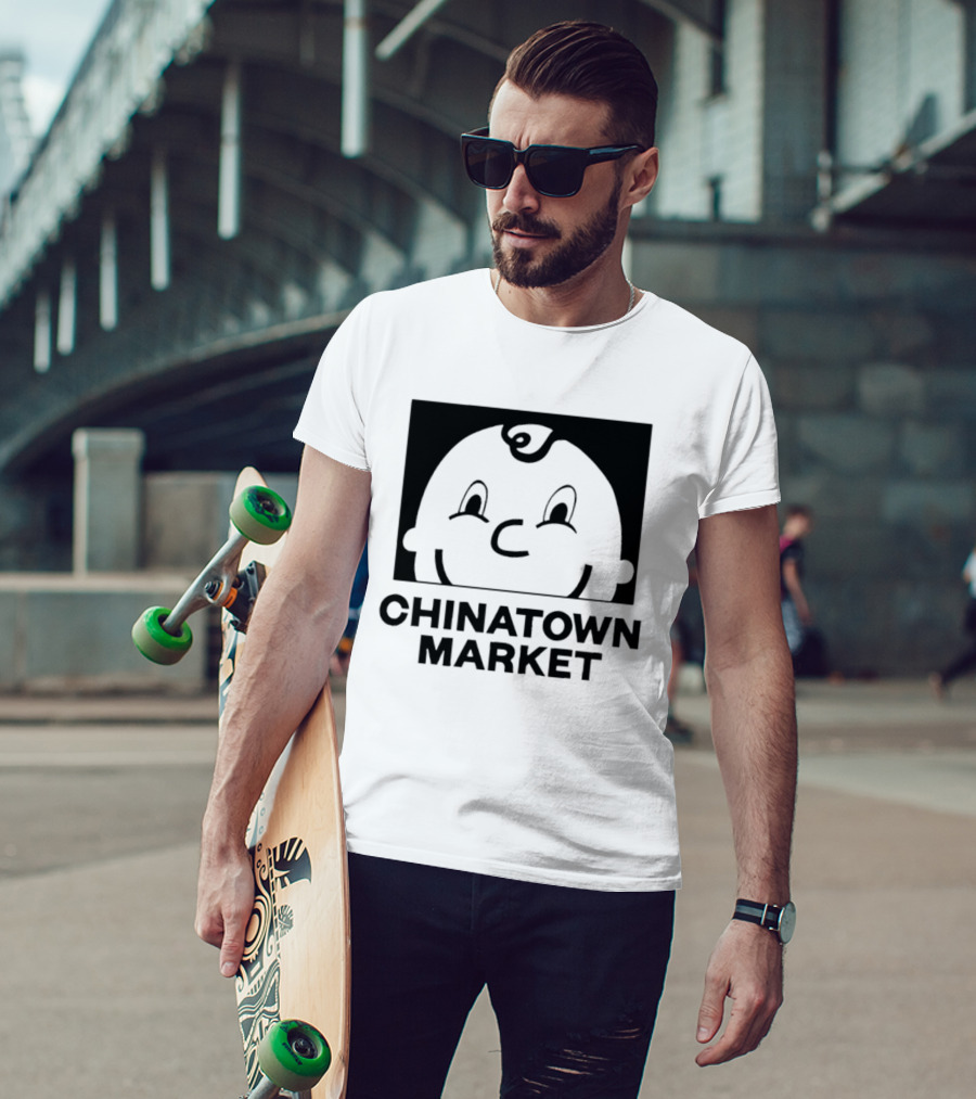 Chinatown Market Smiley Face Retro Cartoon T-Shirt