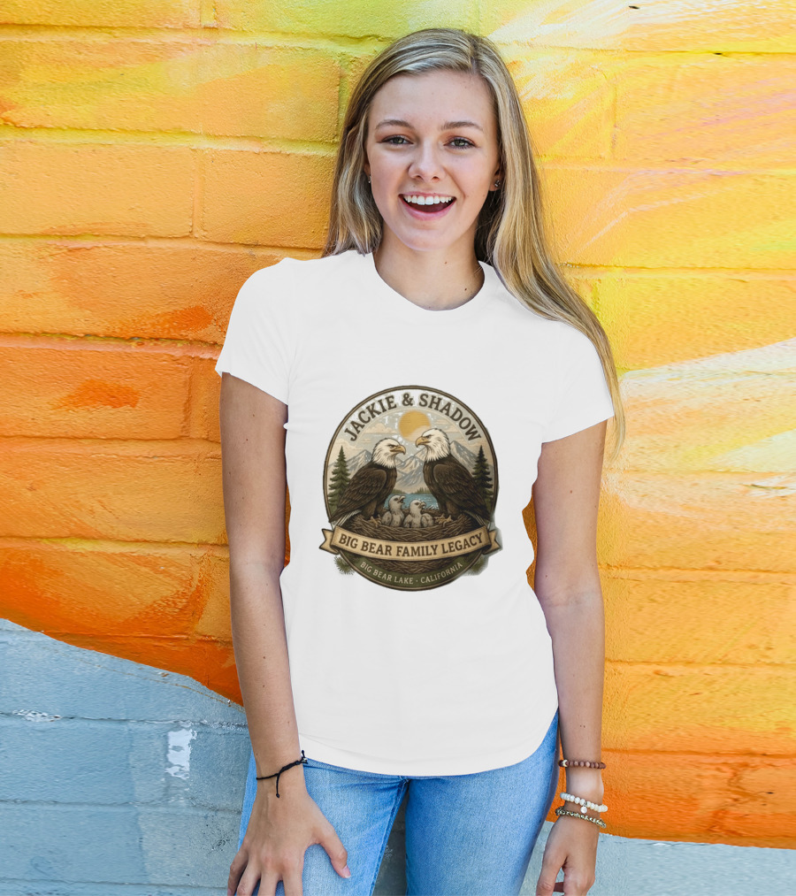 Jackie & Shadow Big Bear Family Legacy Big Bear Lake California Bald Eagles T-Shirt