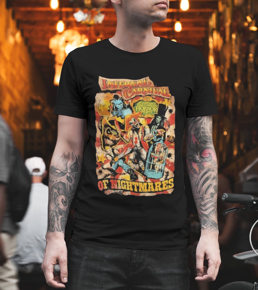 Infernal Carnival Halloween Horror Nights Of Nightmares 2026 T-Shirt