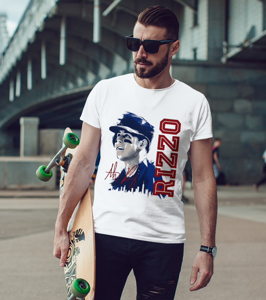 Anthony Rizzo Cubs Splatter Illustration Rizzo T-Shirt