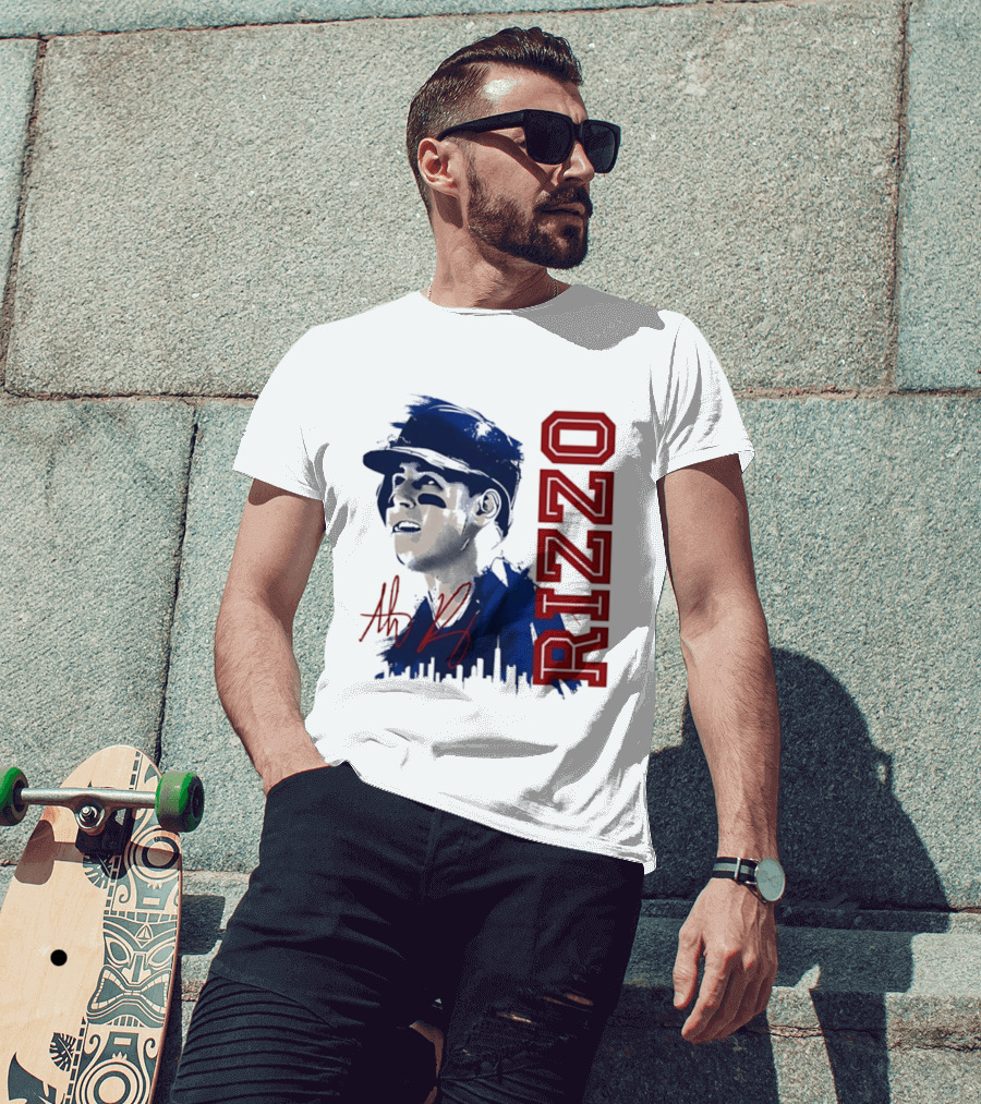 Anthony Rizzo Cubs Splatter Illustration Rizzo T-Shirt