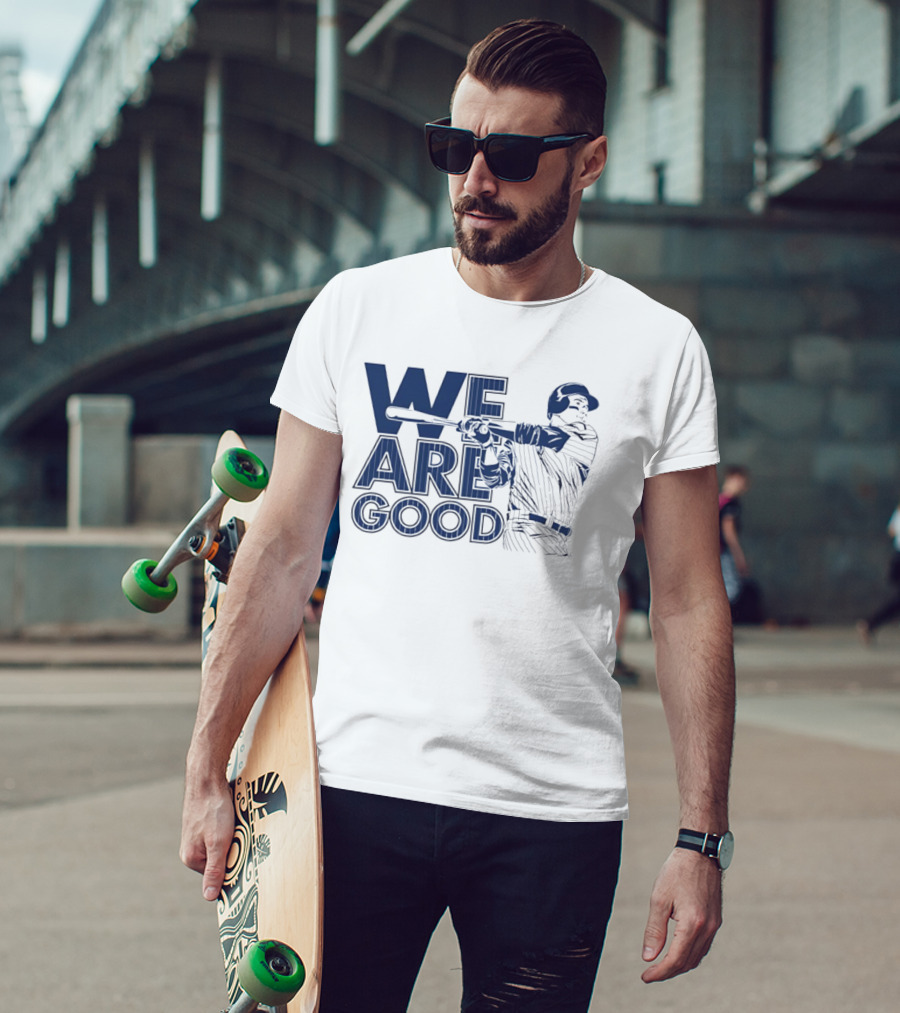 We Are Good Anthony Rizzo Chicago Cubs Slugger Swing T-Shirt