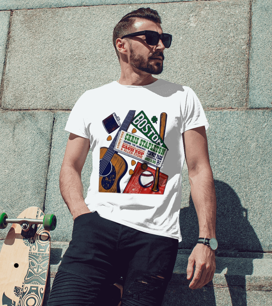Chris Stapleton Live At Fenway Park Boston August 15 2026 Featuring The Honchos Zach Top Allen Stone T-Shirt