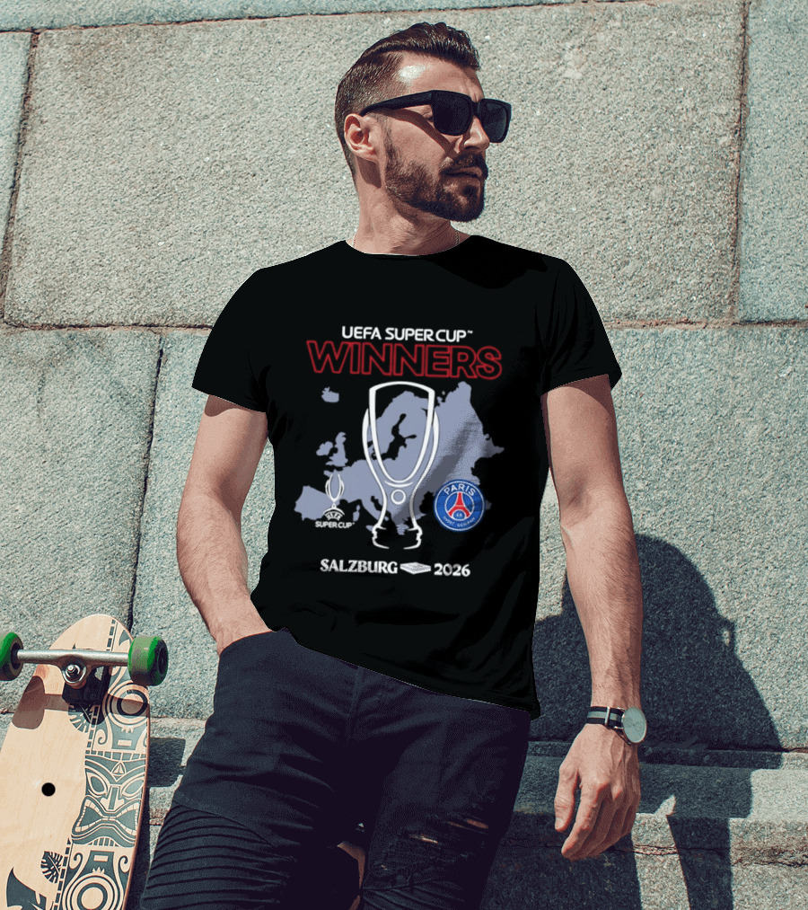UEFA Super Cup Winners Paris Saint Germain Salzburg 2026 T-Shirt