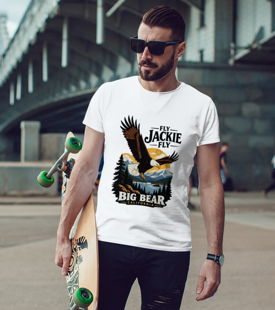 Fly Jackie Fly Bald Eagle Big Bear California Mountain Wilderness T-Shirt