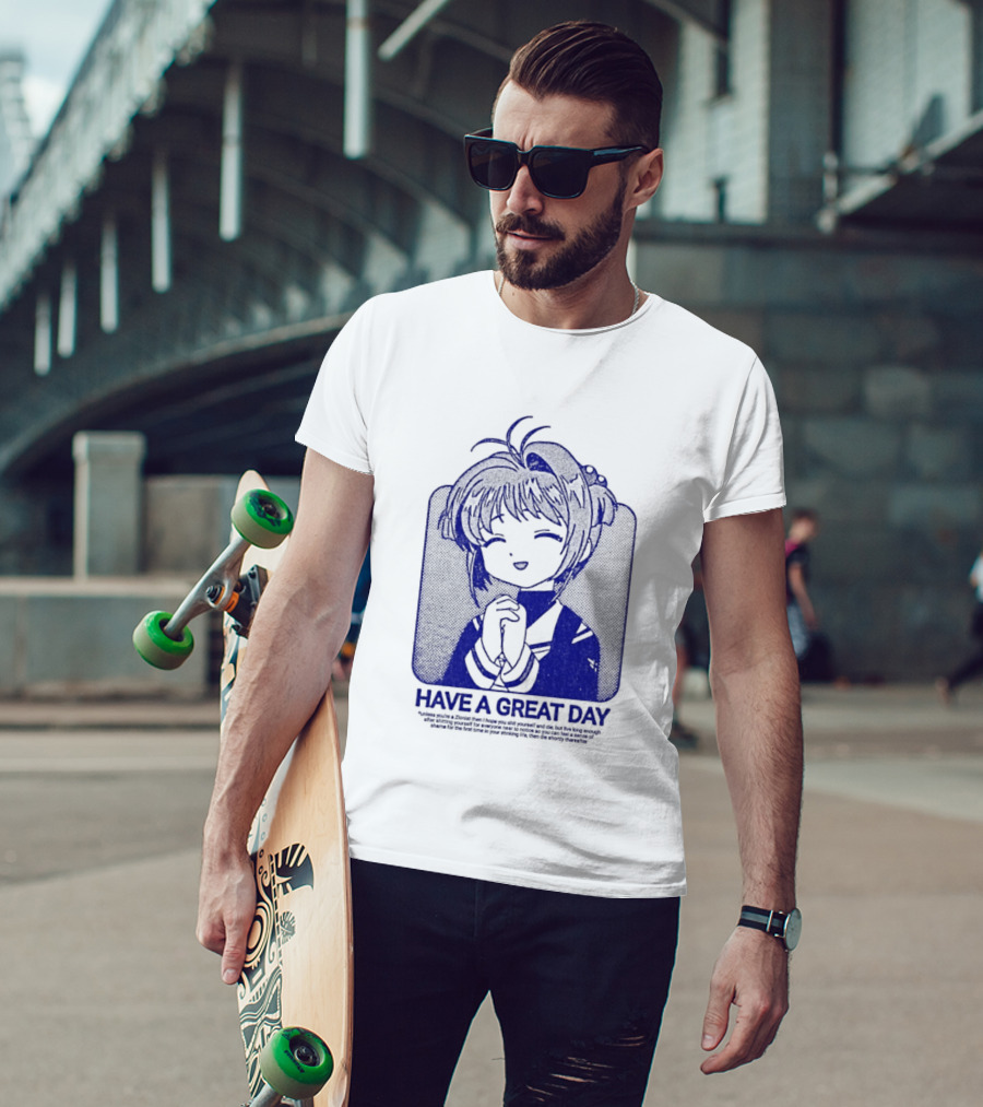 Have A Great Day Sakura Kinomoto Anime Cardcaptor Look T-Shirt