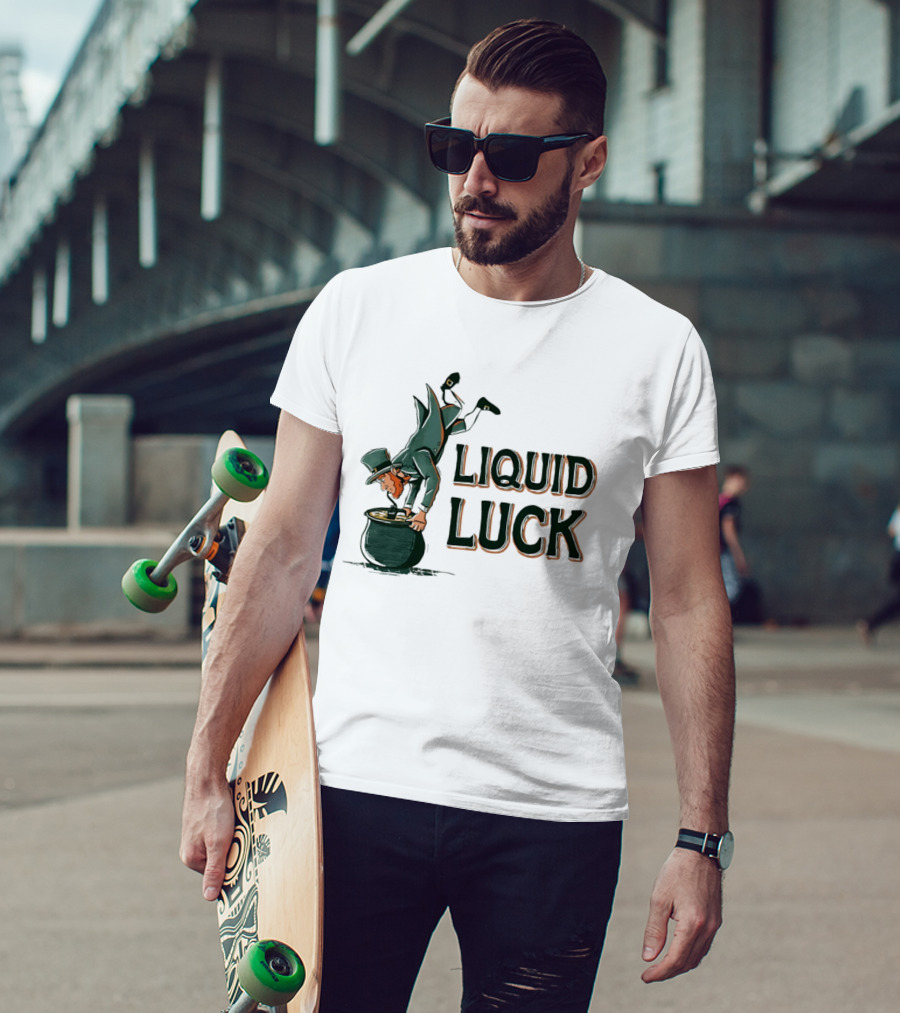 Liquid Luck Pot Of Gold St. Patrick's Day Leprechaun T-Shirt