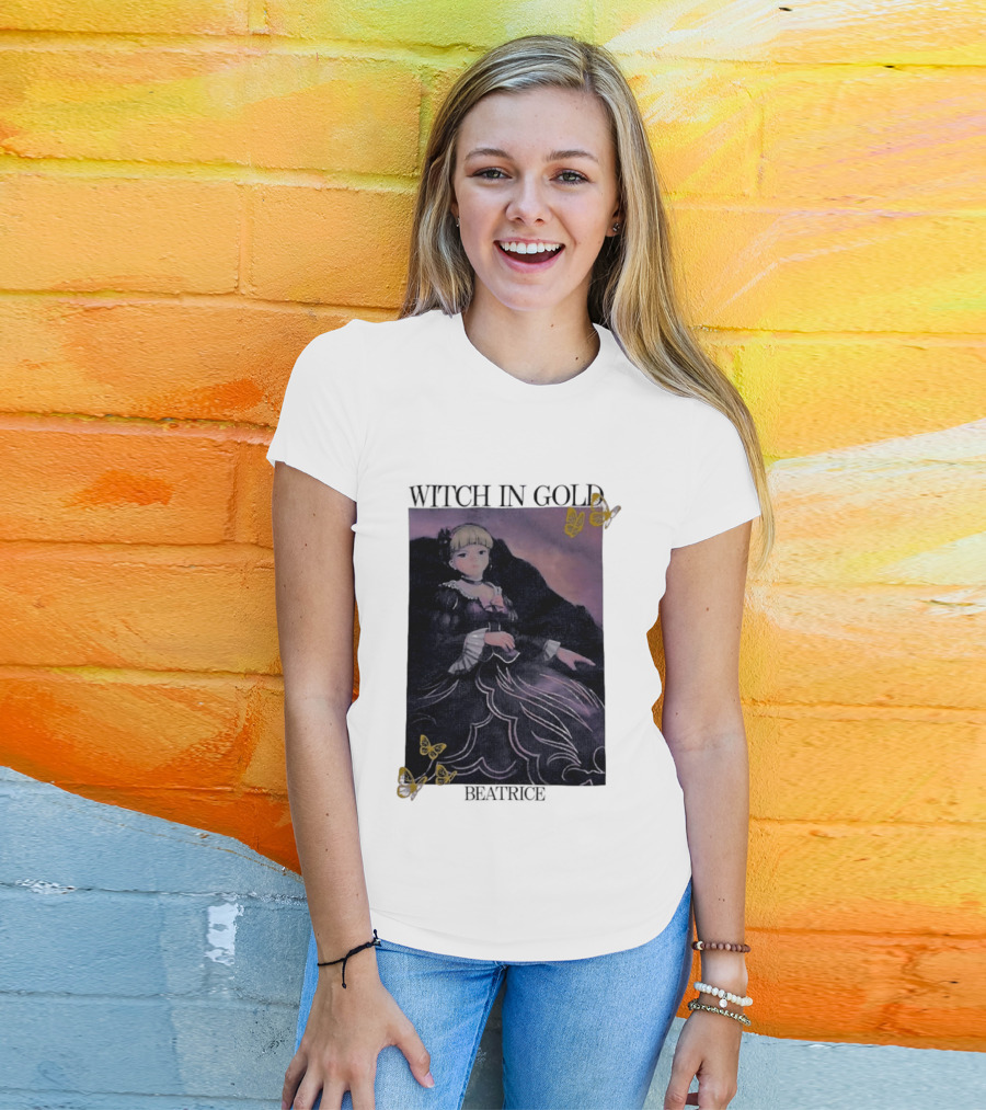 Witch In Gold Beatrice Butterflies Umineko When They Cry T-Shirt